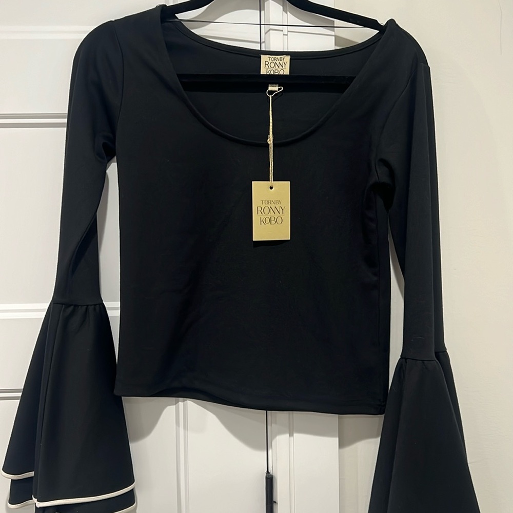 Ronny Kobo Ruffled Long Sleeve Shirt